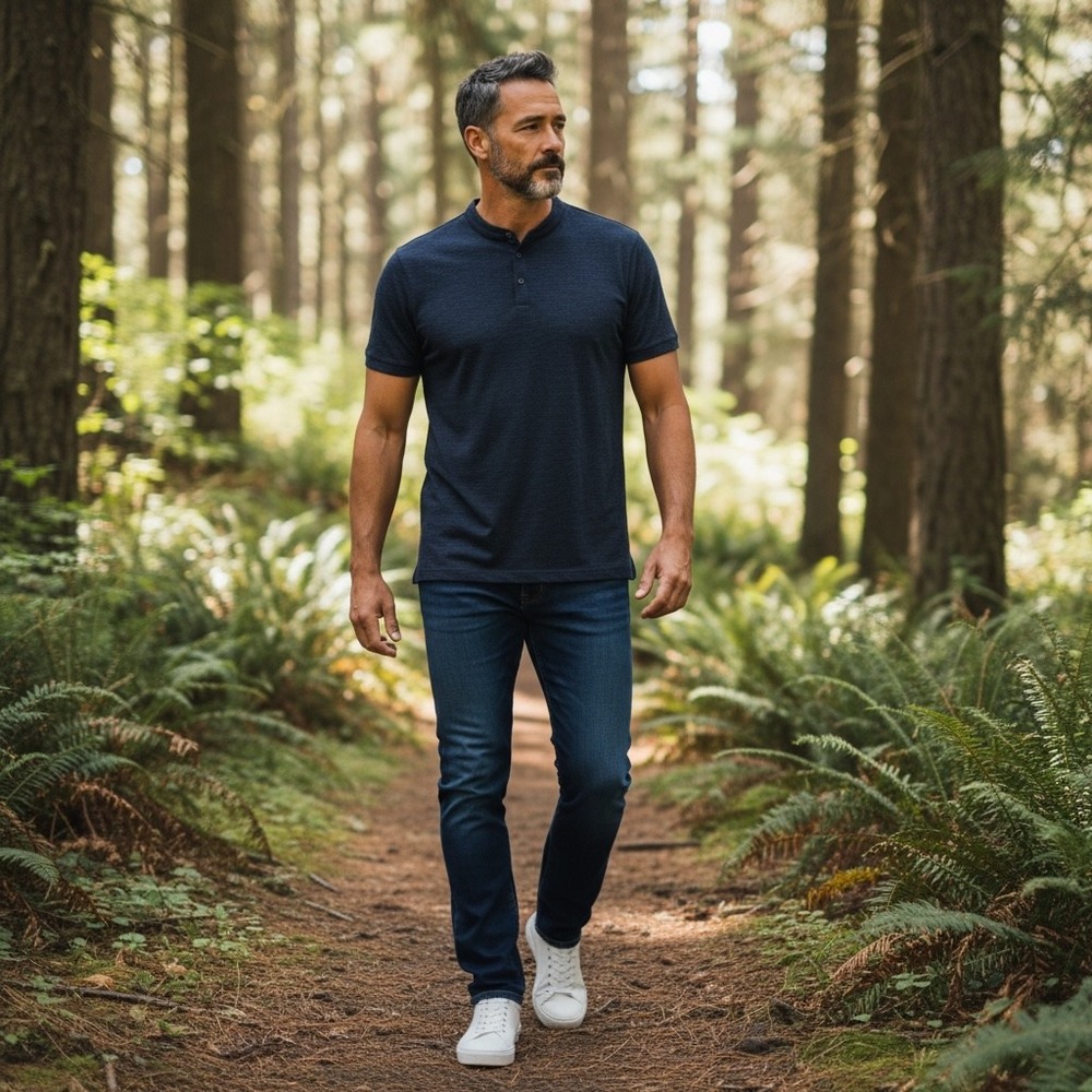 Rohan Merino Union 150 Polo Mens XXL Deep Navy Marl Short Sleeve 05242-H08-273 - Picture 2 of 15